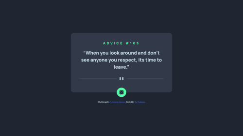 Advice generator app using Bootstrap coding challenge solution