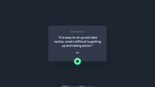Advice generator app solution using CSS & Javascript coding challenge ...