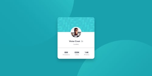 Profile card component - React, Vite, HTML y CSS coding challenge solution