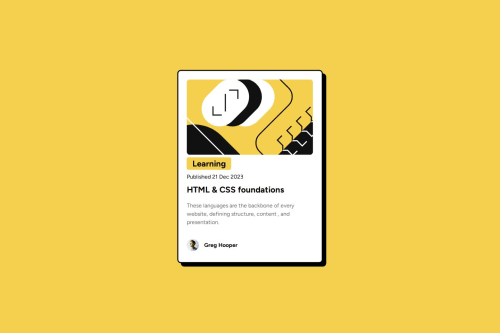 Responsive card using CSS and HTML coding challenge solution