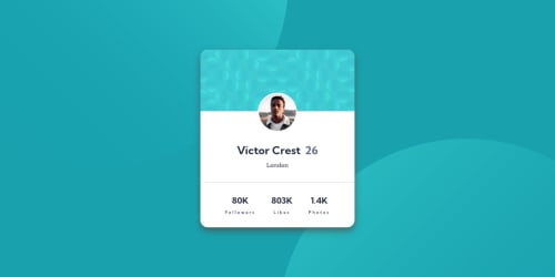 Profile card component using HTML CSS & JavaScript coding challenge ...