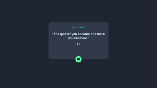 Advice Generator App built with React using Axios for API Fetch coding ...