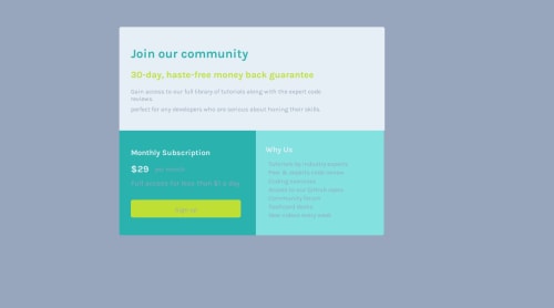Responsive landing page using flex coding challenge solution