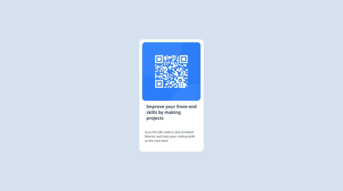 QR Code Component Design HTML and CSS coding challenge solution