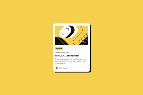 Responsive Blog preview card in HTML and CSS coding challenge solution