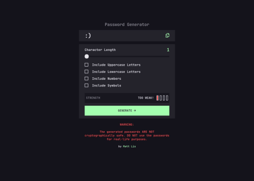 My attempt at the Password Generator coding challenge solution