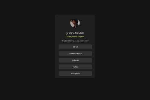 Socicial-link-profile-main responsiva , utilizando html e css. coding ...