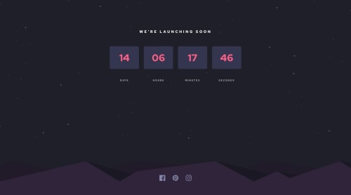 Frontend Mentor | Launch Countdown Timer coding challenge solution