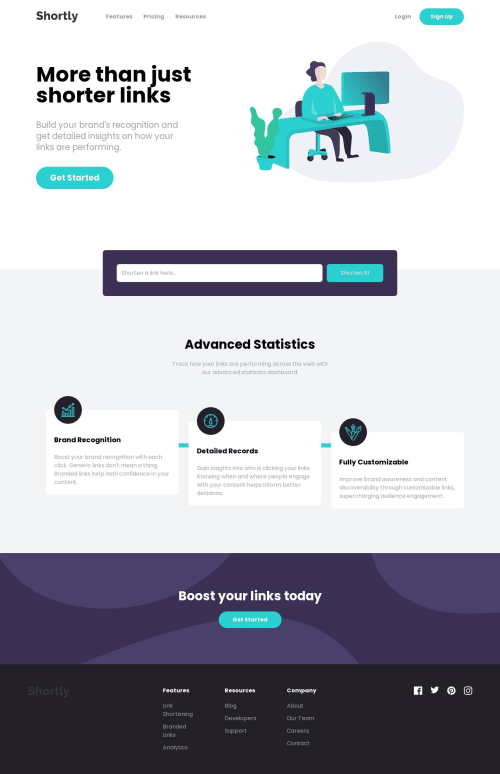 Responsive URL Shortener using Tailwind CSS and JavaScript coding ...