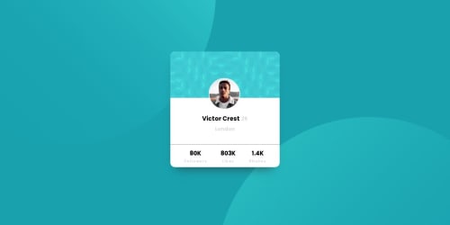 Profile card using HTML and CSS coding challenge solution