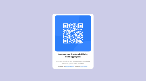 Responsive QR code panel using bootstrap coding challenge solution
