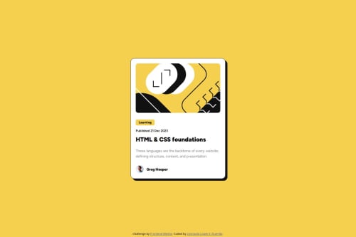 Responsive card using flexbox coding challenge solution