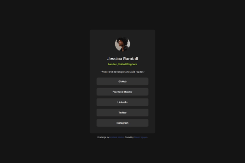 Social links profile using Vite + React + Tailwind CSS coding challenge ...