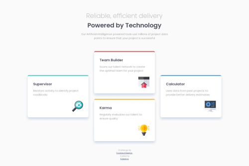 Responsive card section using CSS flex coding challenge solution