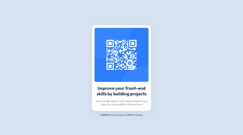 QR code component using HTML and CSS coding challenge solution