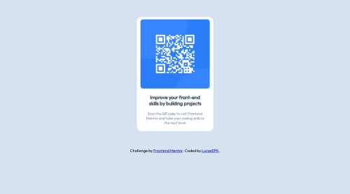 QR code website challenge made with HTML and CSS coding challenge solution