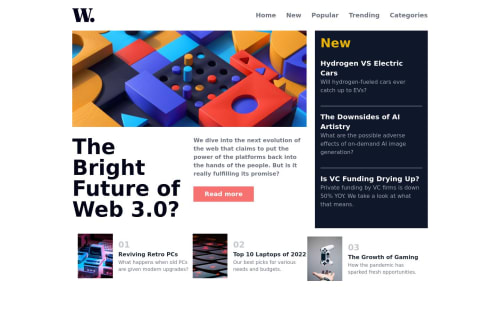 News_Homepage coding challenge solution