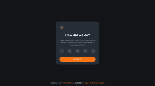 Interactive Rating Component using ReactJS coding challenge solution