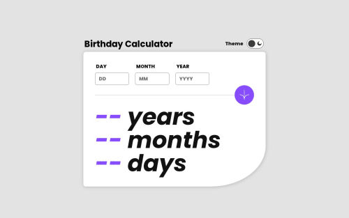 Age Calculator coding challenge solution