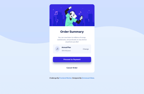Order Summary Component Solution coding challenge solution
