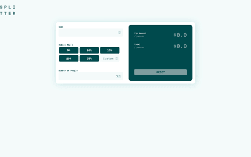 Tip Calculator Using HTML, CSS, JS coding challenge solution