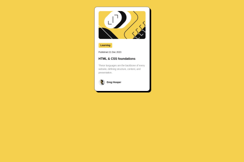 Frontend Mentor | Blog Preview Card - HTML Tailwind CSS React Native ...