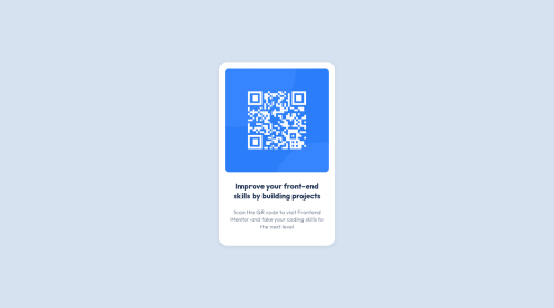 QR code component using HTML and CSS coding challenge solution