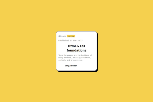 blog-preview coding challenge solution | Frontend Mentor