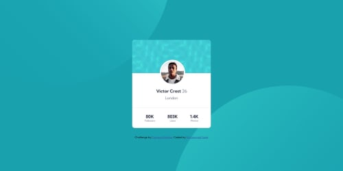 Profile Card Component with HTML and CSS coding challenge solution
