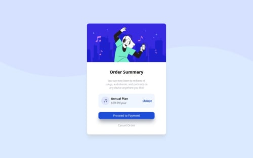 Order summary component coding challenge solution
