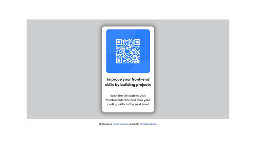 QR code component using flex box in Visual Studio Code coding challenge ...