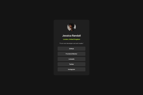 Social links profile (HTML & CSS) coding challenge solution | Frontend ...