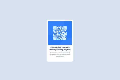 QR Code Card with HTML and CSS coding challenge solution