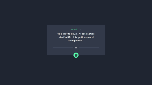 Advice Generator API - Developed in HTML CSS JS coding challenge solution