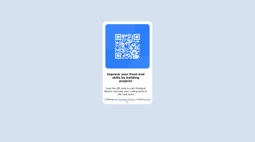 QR code using vanilla html and css coding challenge solution