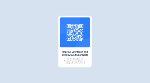 QR Component using HTML and CSS only coding challenge solution