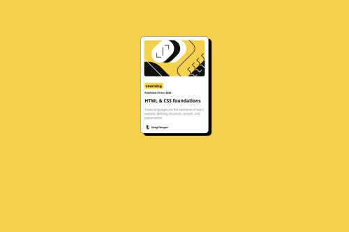 HTML + CSS (Flexbox) positioning of elements. coding challenge solution