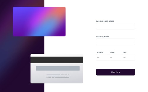 Interactive Card Details, React (State management), CSS (Grid , Flex ...
