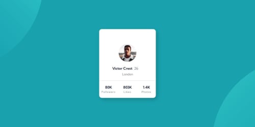 Profile Card Component coding challenge solution