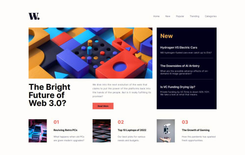 Responsive landing page using CSS grid coding challenge solution