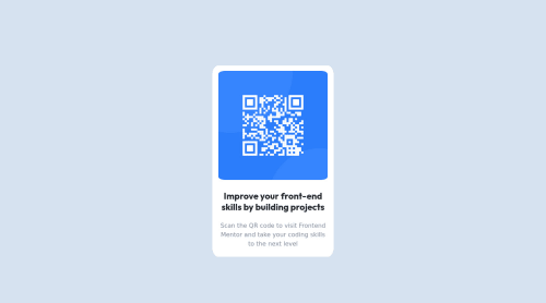 QR component design using HTML and CSS coding challenge solution