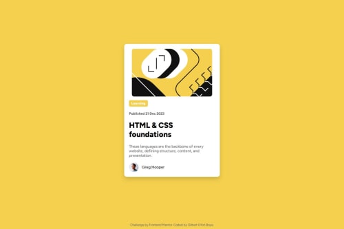 blog-preview-card-main coding challenge solution