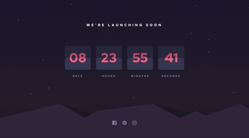 Countdown Timer coding challenge solution | Frontend Mentor