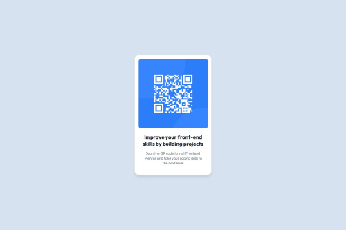QR Code Card Created with React, Tailwind CSS, and Rsbuild coding ...