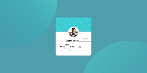 profile card using react and css coding challenge solution