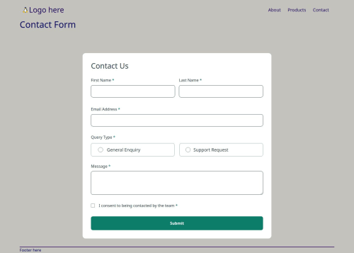 Generalized contact form solution as a react component coding challenge ...