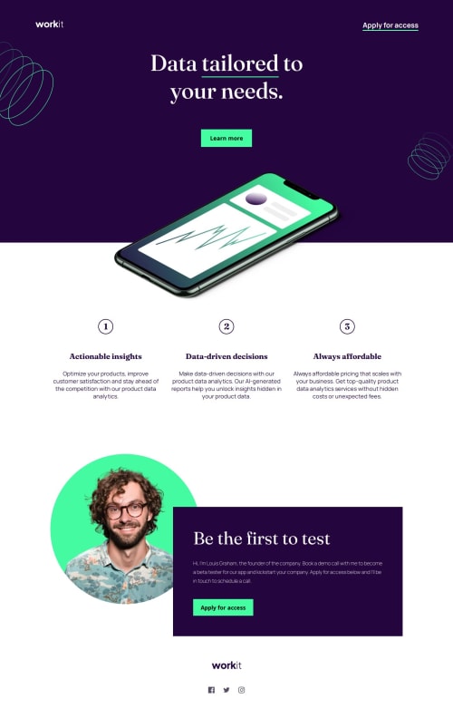 Workit landing-page - A responsive landing page with CSS coding ...