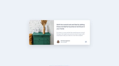 Responsive article preview component - HTML CSS JS coding challenge ...