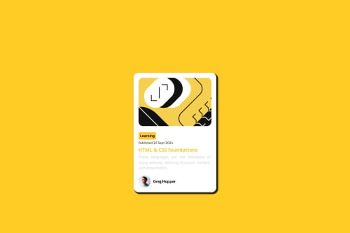 HTML and CSS coding challenge solution
