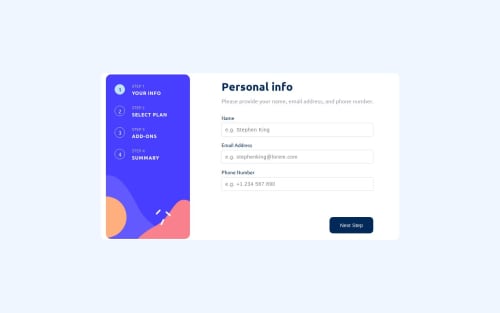 Frontend Mentor | Multi-step form HTML / CSS / JavaScript coding ...